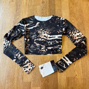 ZYM Dance Style Top Animal Print Size Large NWT